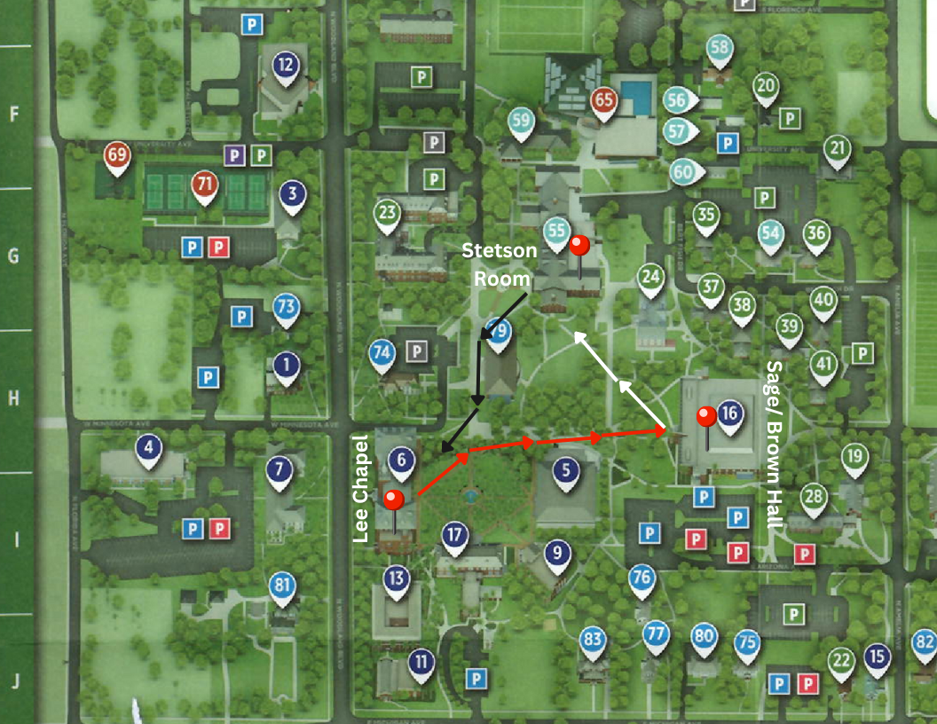 Florida lessons from abroad conference map of campus